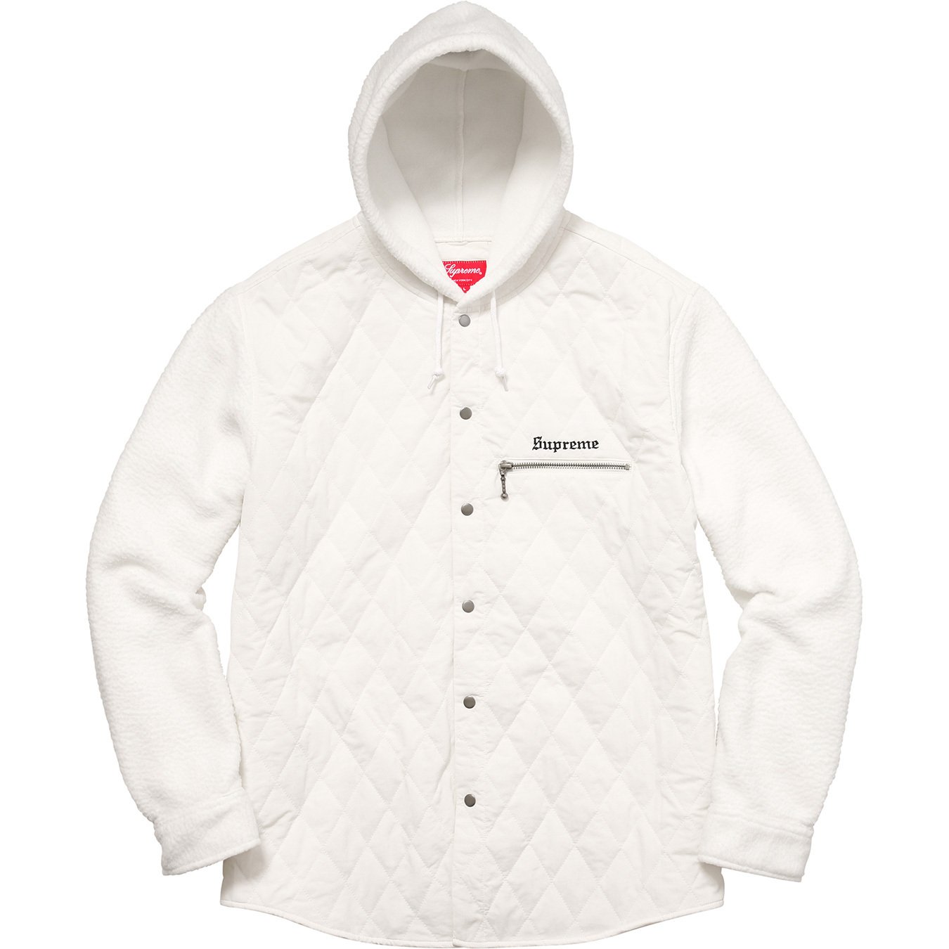 Supreme Hooded Fleece Nylon Shirt M