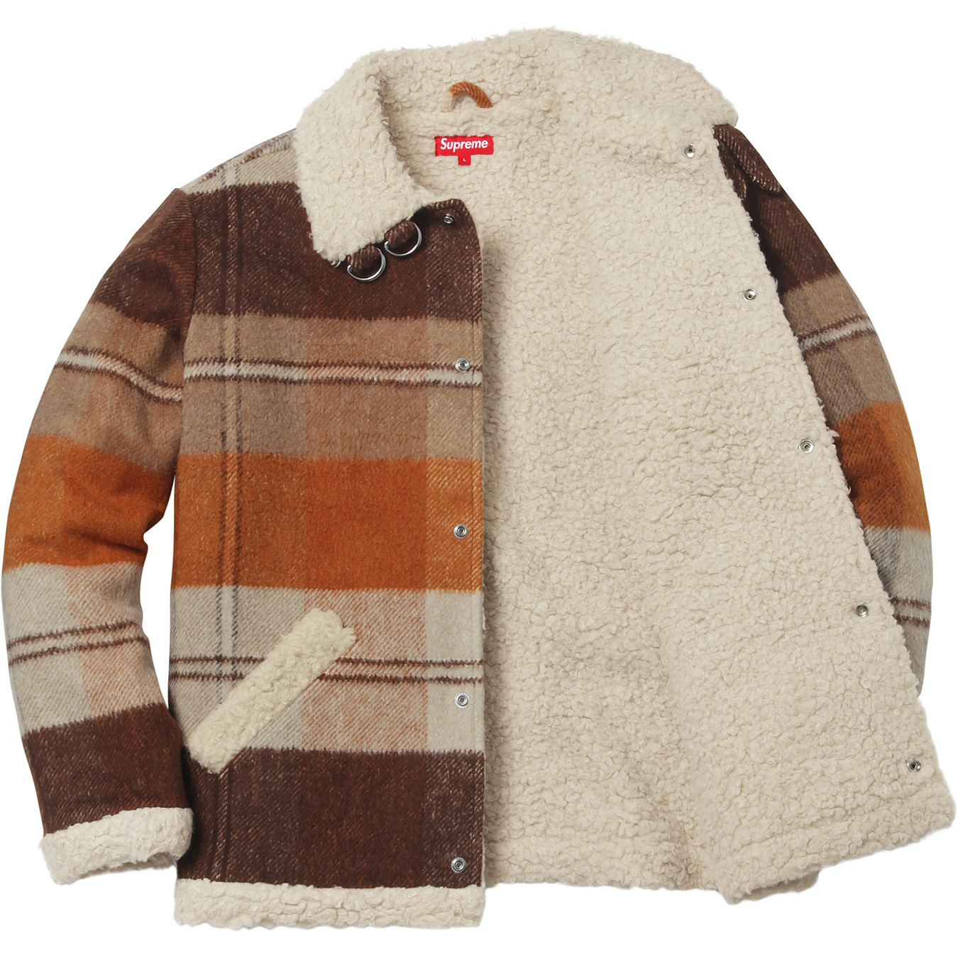 Plaid Shearling Bomber - fall winter 2017 - Supreme