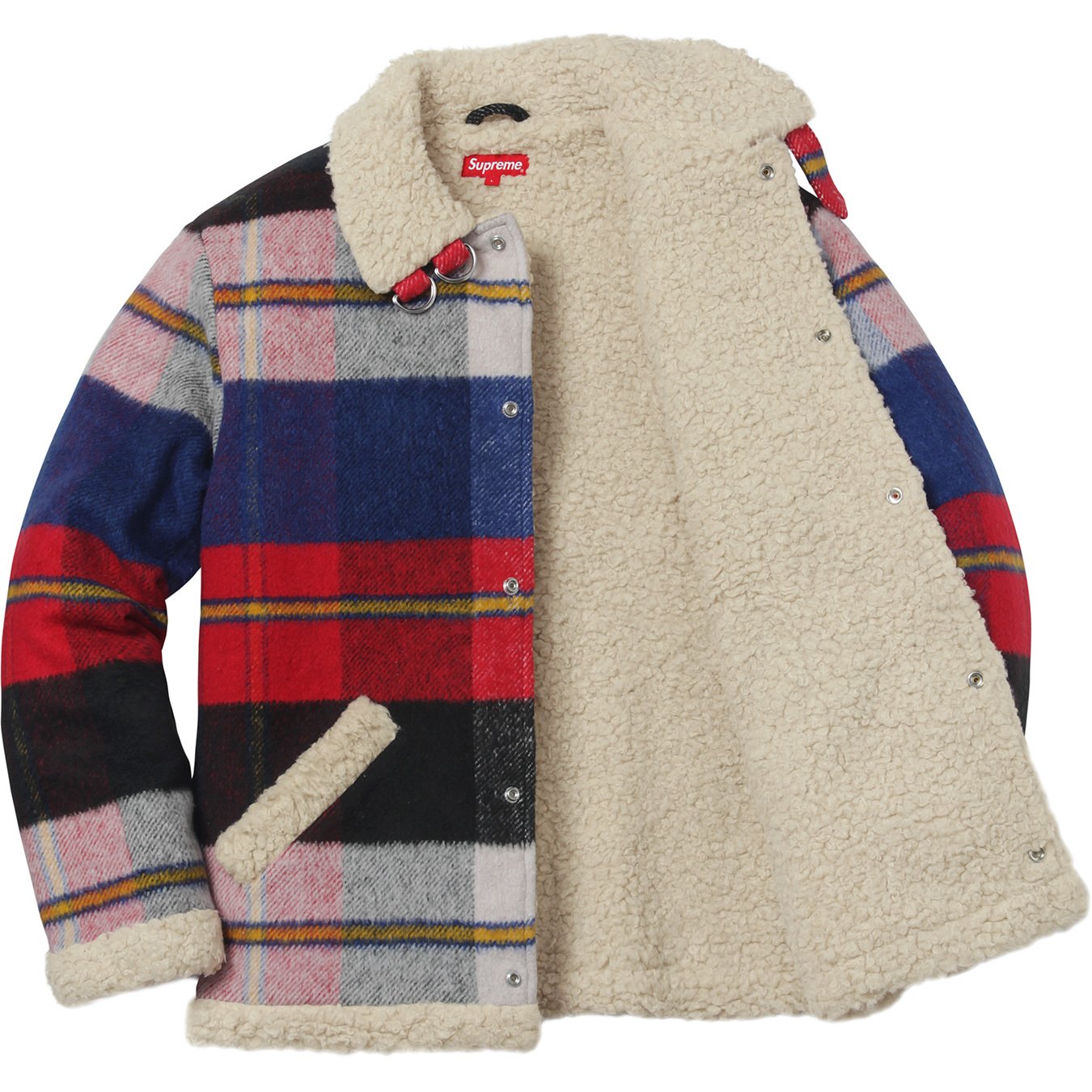 Plaid Shearling Bomber - fall winter 2017 - Supreme