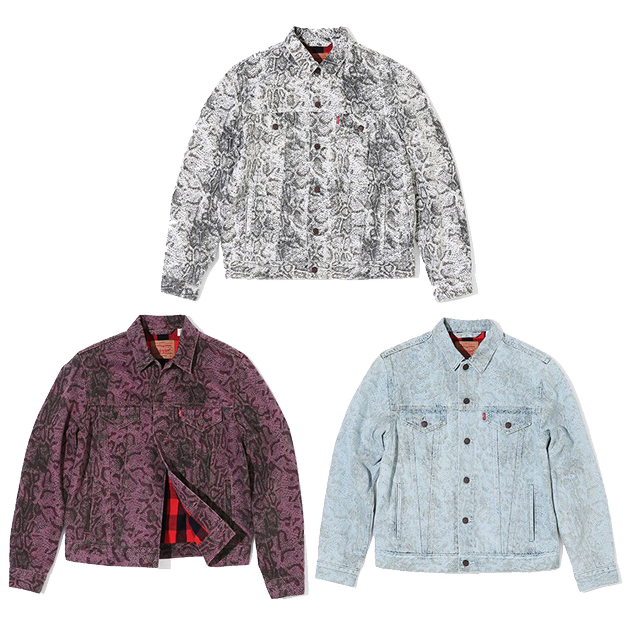 Levi's Snakeskin Trucker Jacket - fall winter 2017 - Supreme