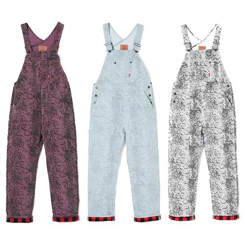 Details on Supreme Levi's Snakeskin Overalls from fall winter
                                            2017 (Price is $228)