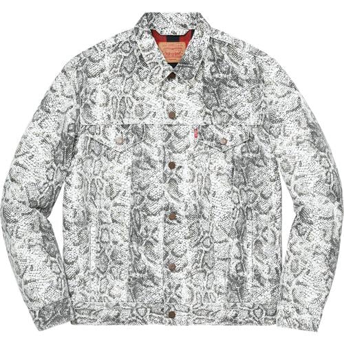 Details on Supreme Levi's Snakeskin Trucker Jacket None from fall winter
                                                    2017 (Price is $288)