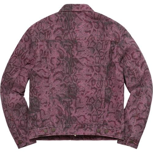 Details on Supreme Levi's Snakeskin Trucker Jacket None from fall winter
                                                    2017 (Price is $288)