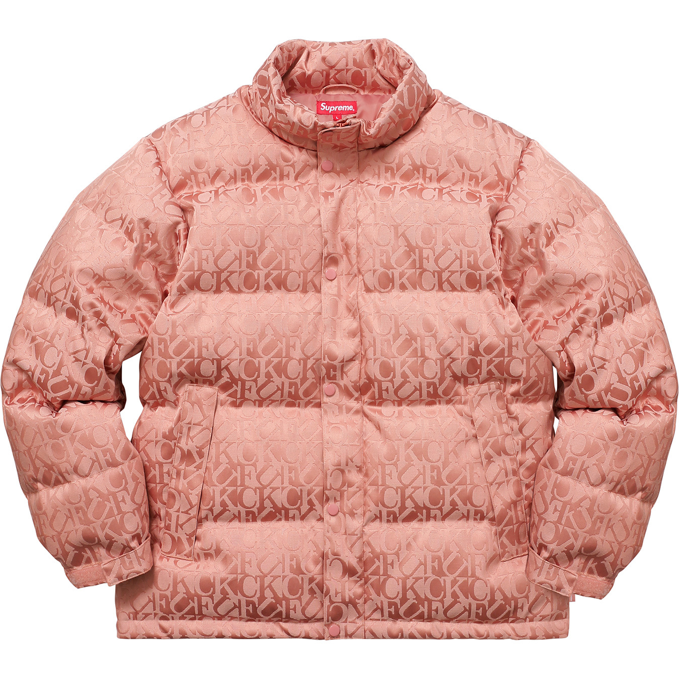 Fuck Jacquard Puffy Jacket - fall winter 2017 - Supreme