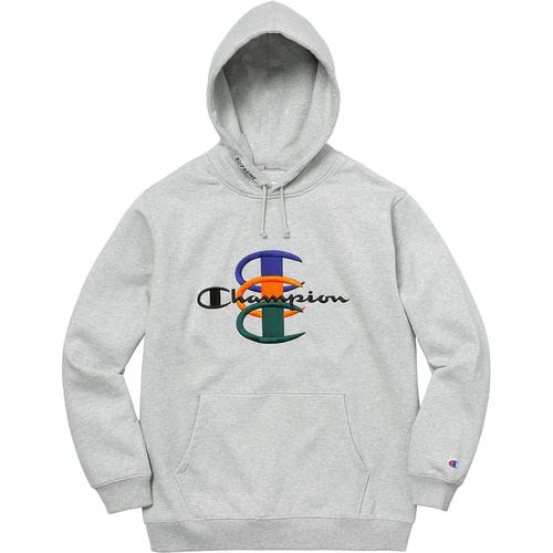 Details on Supreme Champion Stacked C Hooded Sweatshirt None from fall winter 2017 (Price is $158)
