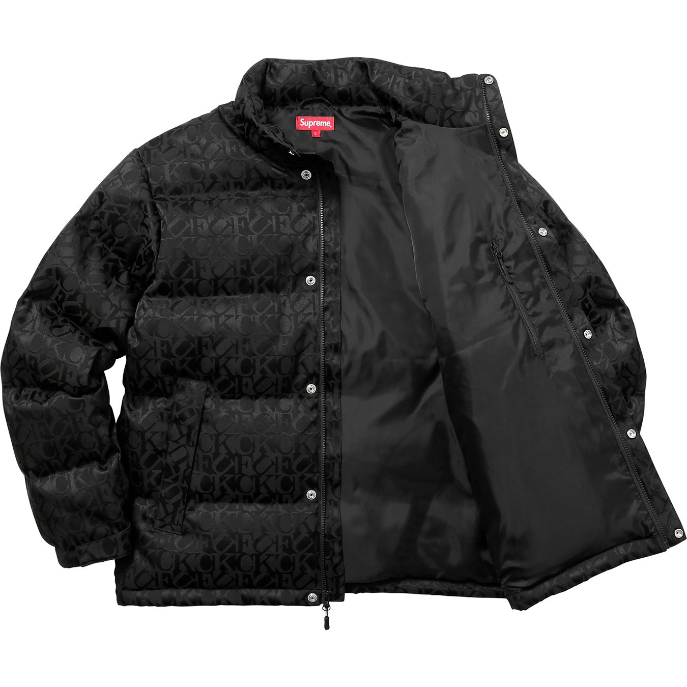 Fuck Jacquard Puffy Jacket - fall winter 2017 - Supreme