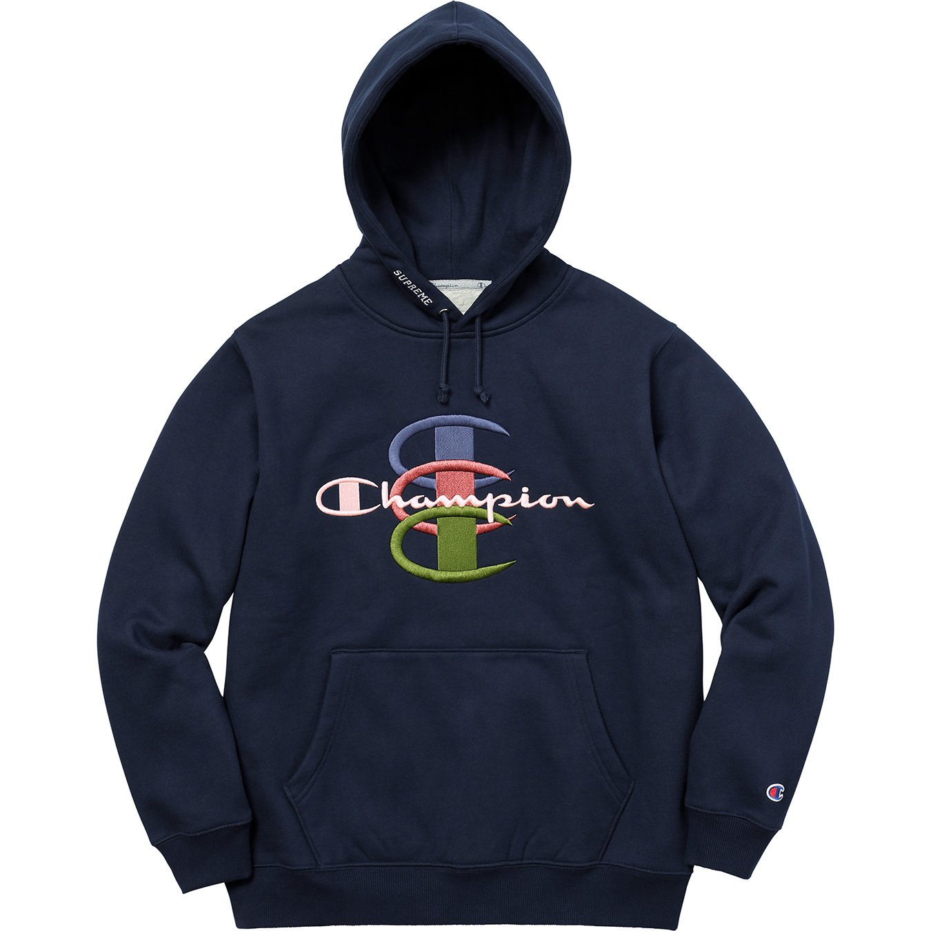 Champion Stacked C Hooded Sweatshirt - fall winter 2017 - Supreme