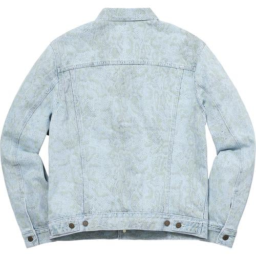 Details on Supreme Levi's Snakeskin Trucker Jacket None from fall winter
                                                    2017 (Price is $288)