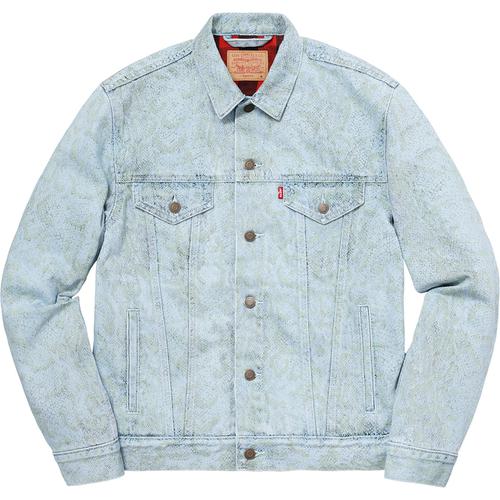 Details on Supreme Levi's Snakeskin Trucker Jacket None from fall winter
                                                    2017 (Price is $288)