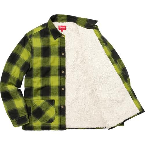 Details on Buffalo Plaid Sherpa Lined Chore Shirt None from fall winter 2017 (Price is $138)