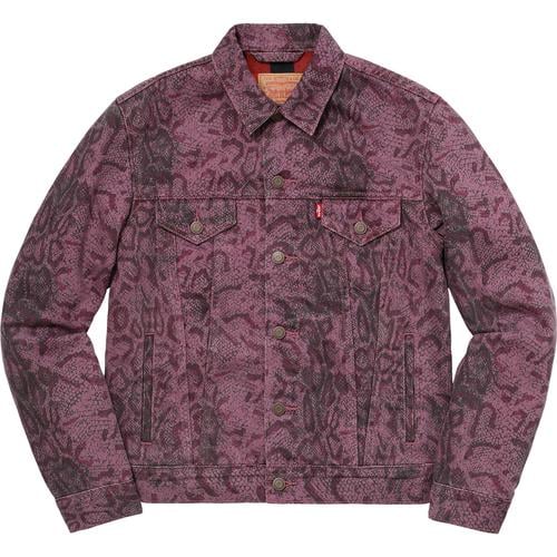 Details on Supreme Levi's Snakeskin Trucker Jacket None from fall winter
                                                    2017 (Price is $288)