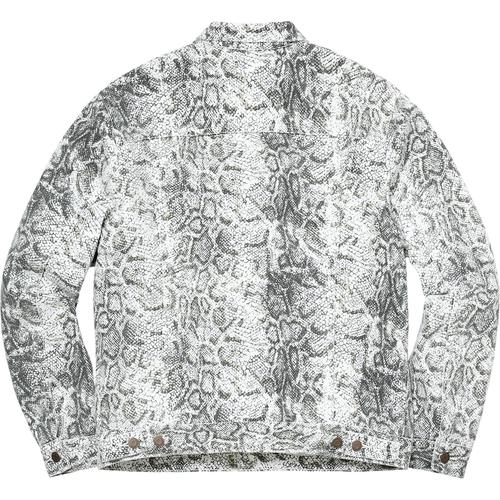 Details on Supreme Levi's Snakeskin Trucker Jacket None from fall winter
                                                    2017 (Price is $288)