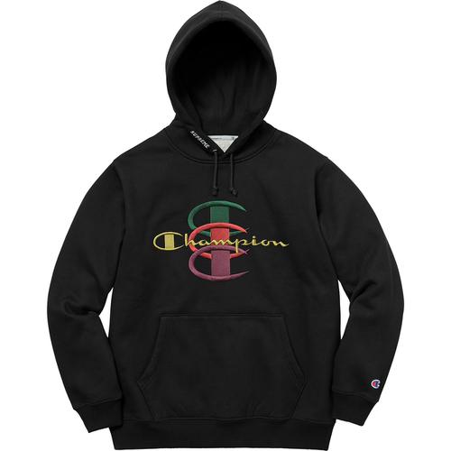 Details on Supreme Champion Stacked C Hooded Sweatshirt None from fall winter 2017 (Price is $158)