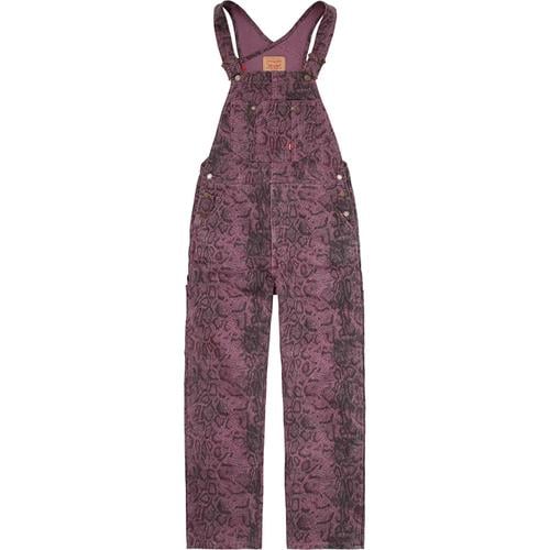 Details on Supreme Levi's Snakeskin Overalls None from fall winter
                                                    2017 (Price is $228)