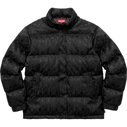 Details on Fuck Jacquard Puffy Jacket None from fall winter
                                                    2017 (Price is $398)