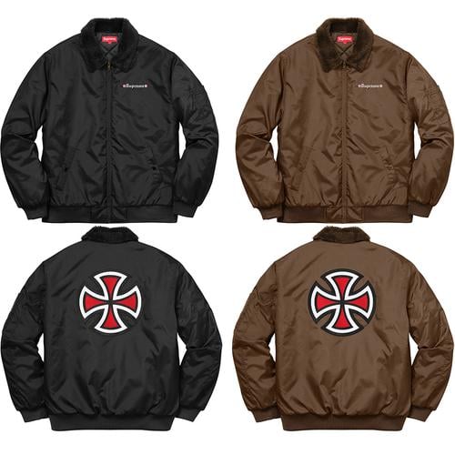 Details on Supreme Independent Fur Collar Bomber Jacket from fall winter 2017 (Price is $198)