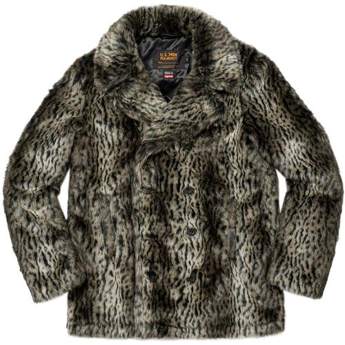 Details on Supreme Schott Fur Peacoat None from fall winter 2017 (Price is $498)