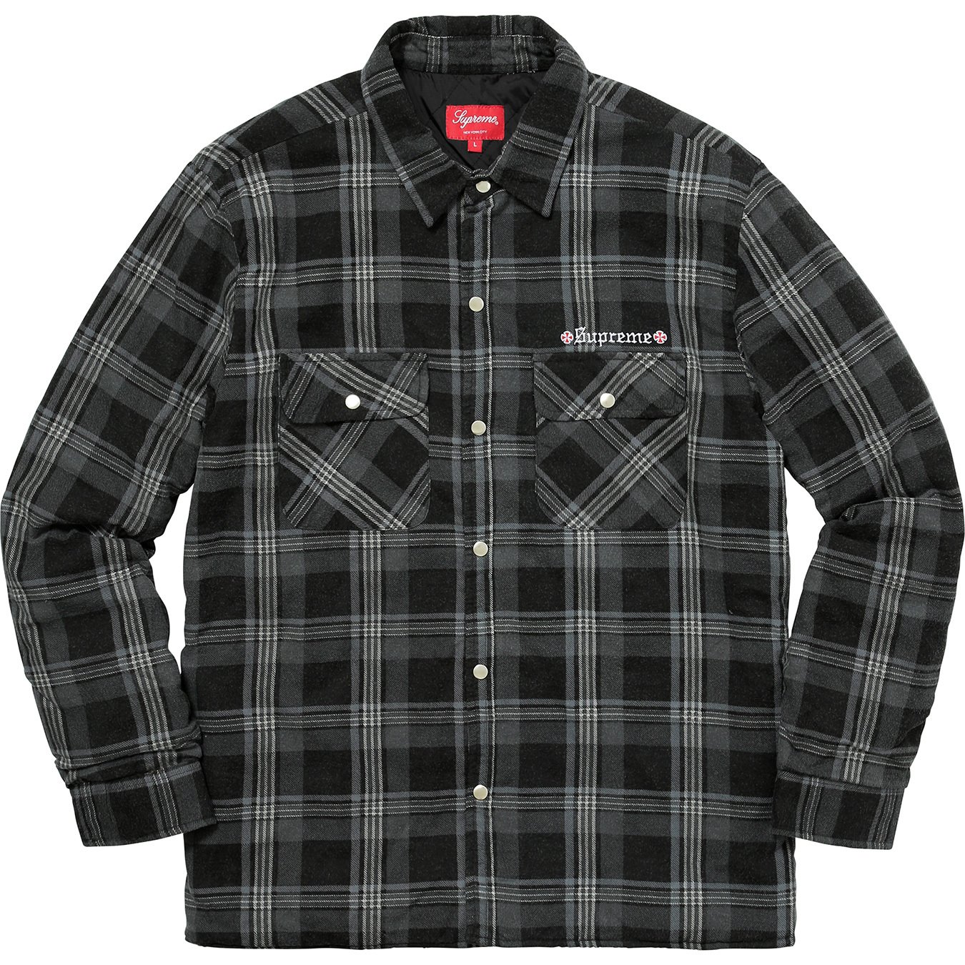 Independent Quilted Flannel Shirt - fall winter 2017 - Supreme