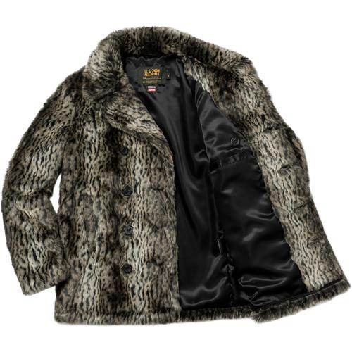 Details on Supreme Schott Fur Peacoat None from fall winter 2017 (Price is $498)