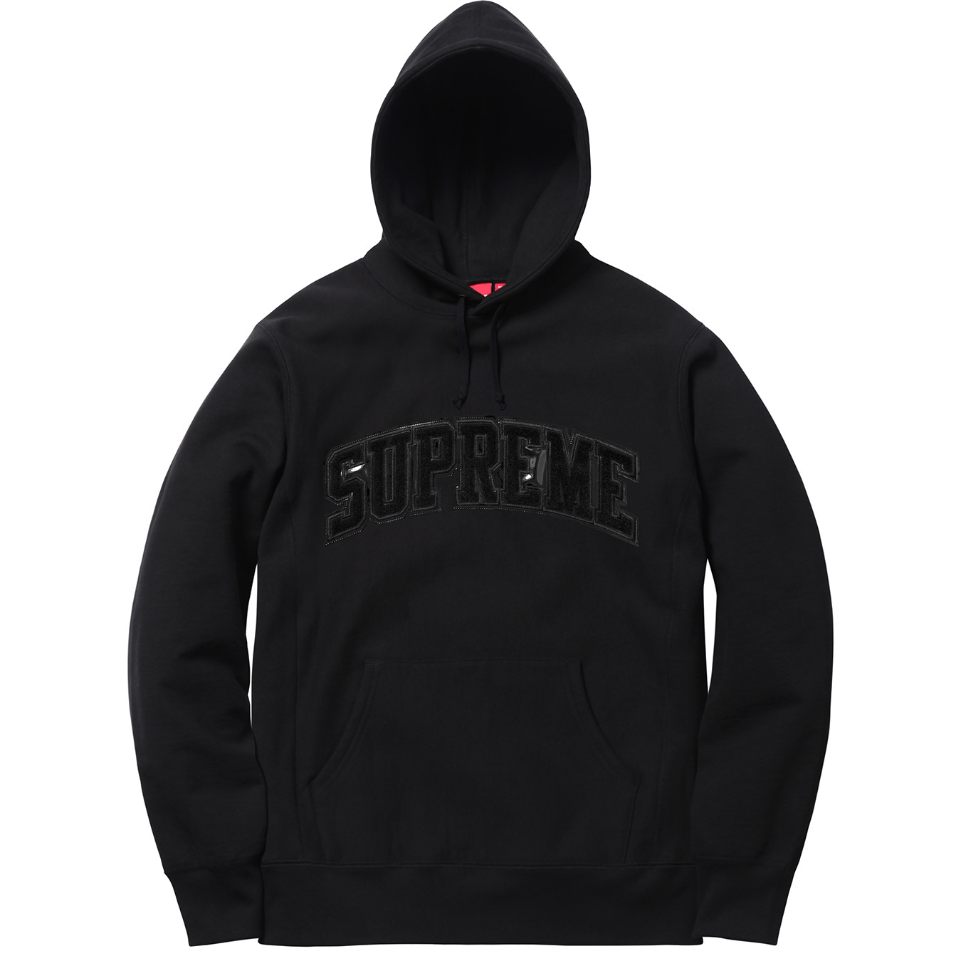 Patent Chenille Arc Logo Hooded Sweatshirt - fall winter 2017 