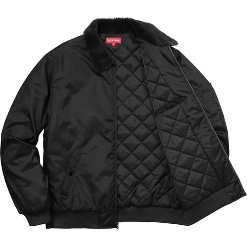 Supreme Independent Fur Collar Bomber Jacket Black Men's - FW17 - US