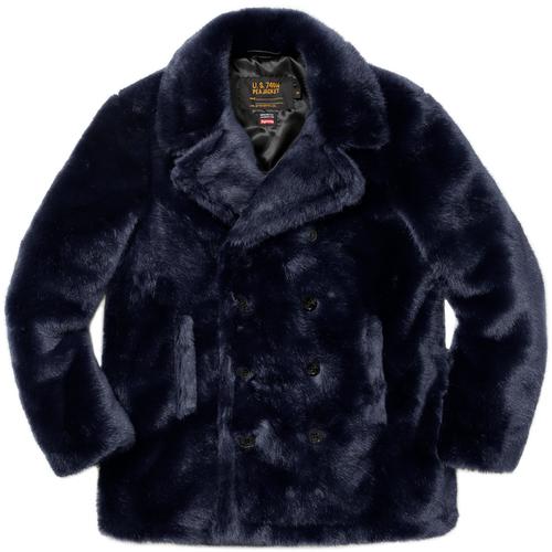 Details on Supreme Schott Fur Peacoat None from fall winter
                                                    2017 (Price is $498)