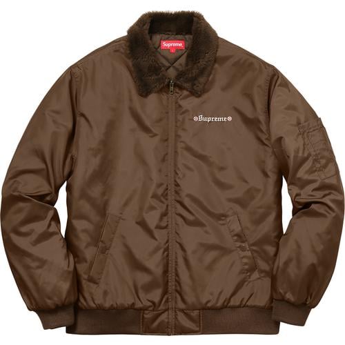 Details on Supreme Independent Fur Collar Bomber Jacket None from fall winter
                                                    2017 (Price is $198)