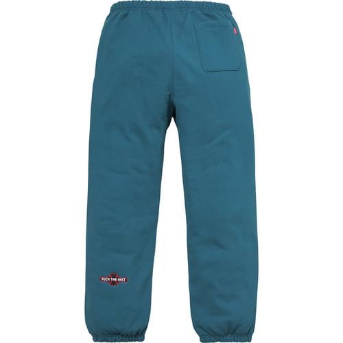 Details on Supreme Independent Fuck The Rest Sweatpant None from fall winter
                                                    2017 (Price is $148)