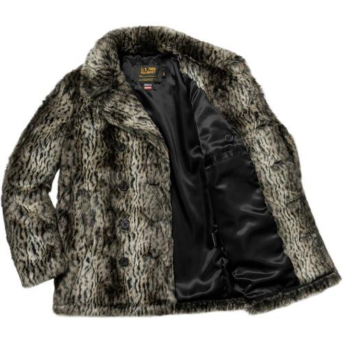 Details on Supreme Schott Fur Peacoat None from fall winter
                                                    2017 (Price is $498)