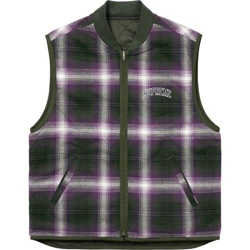 Reversible Shadow Plaid Vest - fall winter 2017 - Supreme