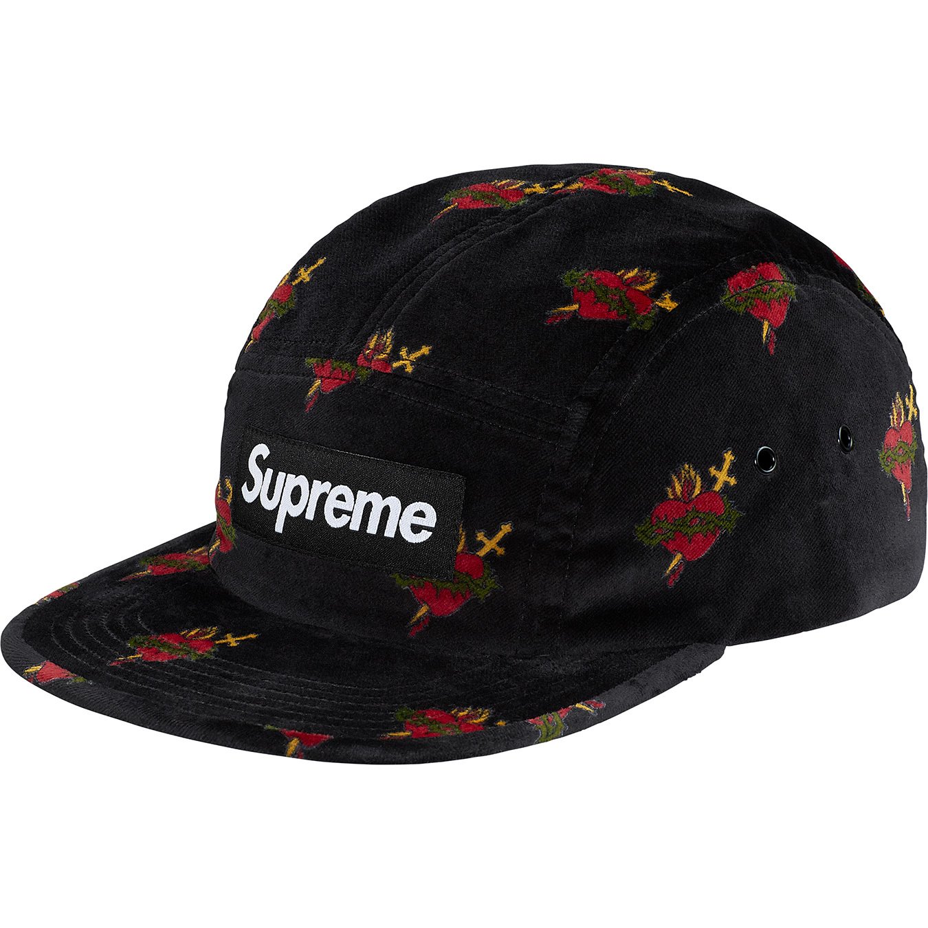 Supreme Sacred Hearts Camp Cap 黒 Black