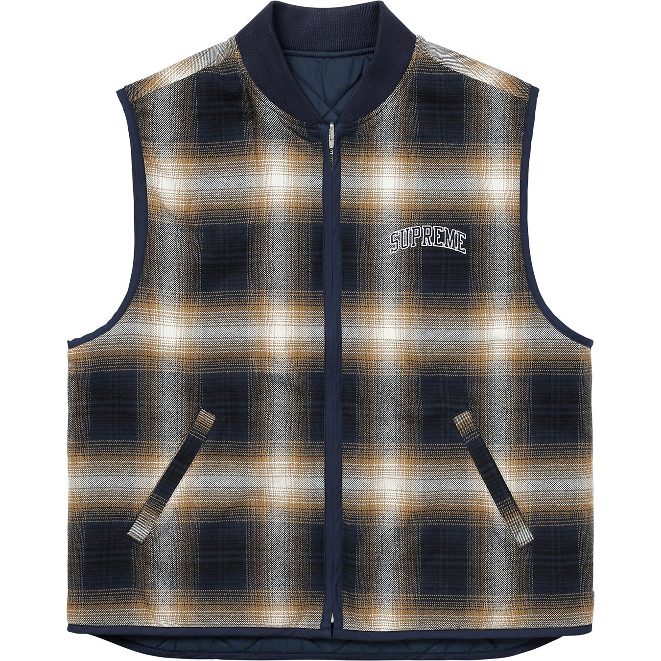 Reversible Shadow Plaid Vest - fall winter 2017 - Supreme