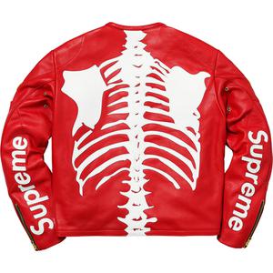 supreme x vanson leather bones jacket