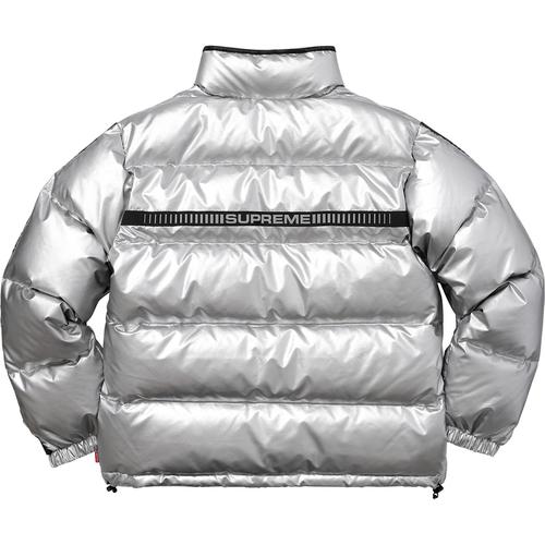 Details on Reflective Sleeve Logo Puffy Jacket None from fall winter 2017 (Price is $328)