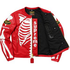 supreme leather skeleton jacket