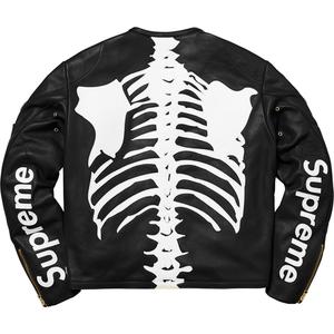 supreme leather bones jacket