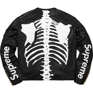 supreme leather skeleton jacket