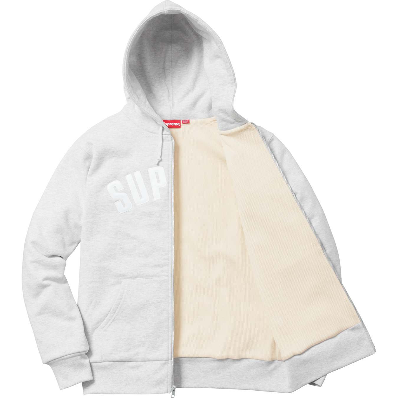 Arc Logo Thermal Zip Up Sweatshirt - fall winter 2017 - Supreme