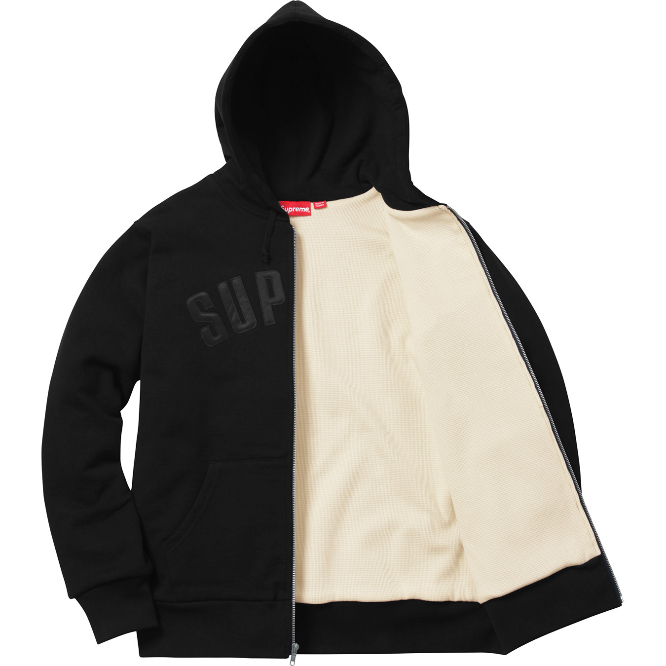 Arc Logo Thermal Zip Up Sweatshirt - fall winter 2017 - Supreme