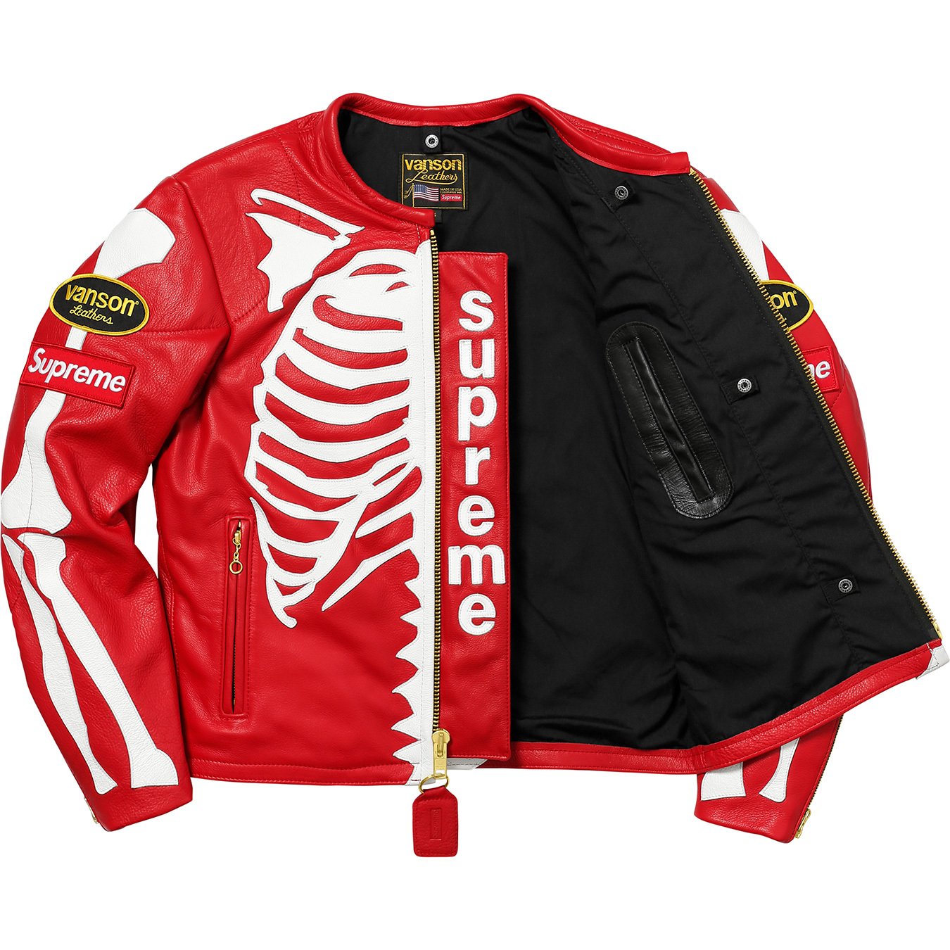 Supreme VANSON Leather Bones Jacket