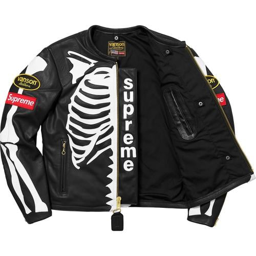 Details on Supreme Vanson Leather Bones Jacket None from fall winter
                                                    2017 (Price is $1388)