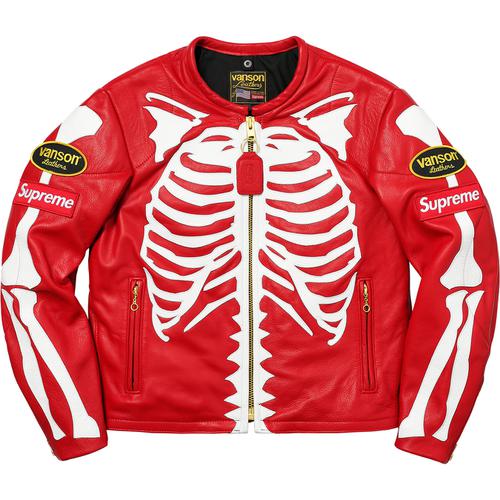 Details on Supreme Vanson Leather Bones Jacket None from fall winter
                                                    2017 (Price is $1388)