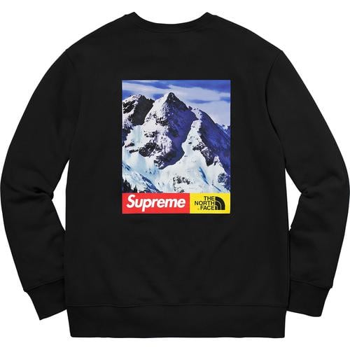 Details on Supreme The North Face Mountain Crewneck Sweatshirt None from fall winter
                                                    2017 (Price is $128)