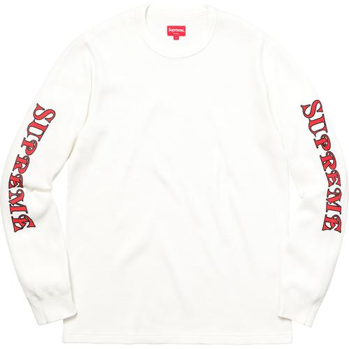 Details on Sleeve Logo Waffle Thermal None from fall winter 2017 (Price is $88)