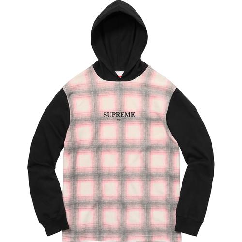 Supreme Shadow Plaid Hooded L S Top (FW17) - $118