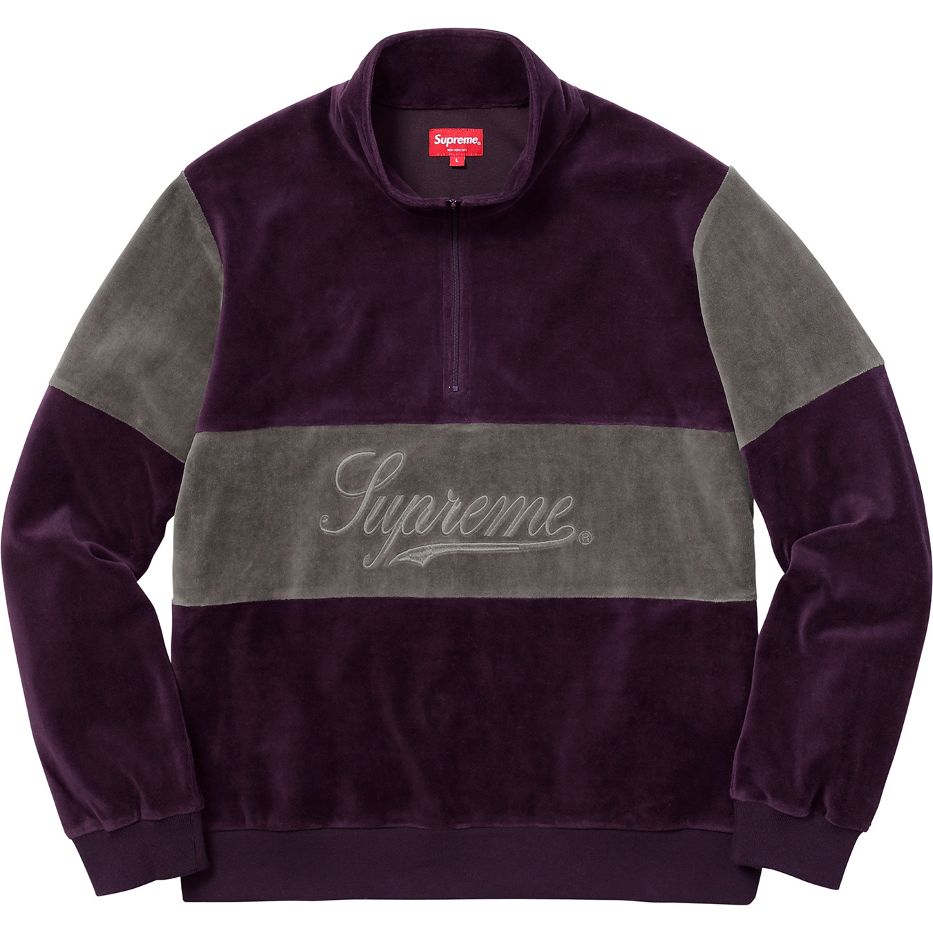 Velour Half Zip Pullover - fall winter 2017 - Supreme