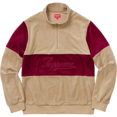Details on Velour Half Zip Pullover None from fall winter 2017 (Price is $128)
