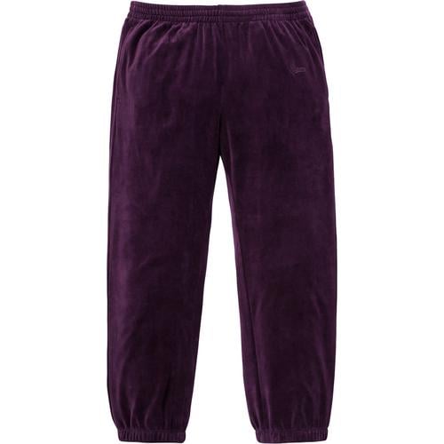 Details on Velour Warm Up Pant None from fall winter
                                                    2017 (Price is $128)