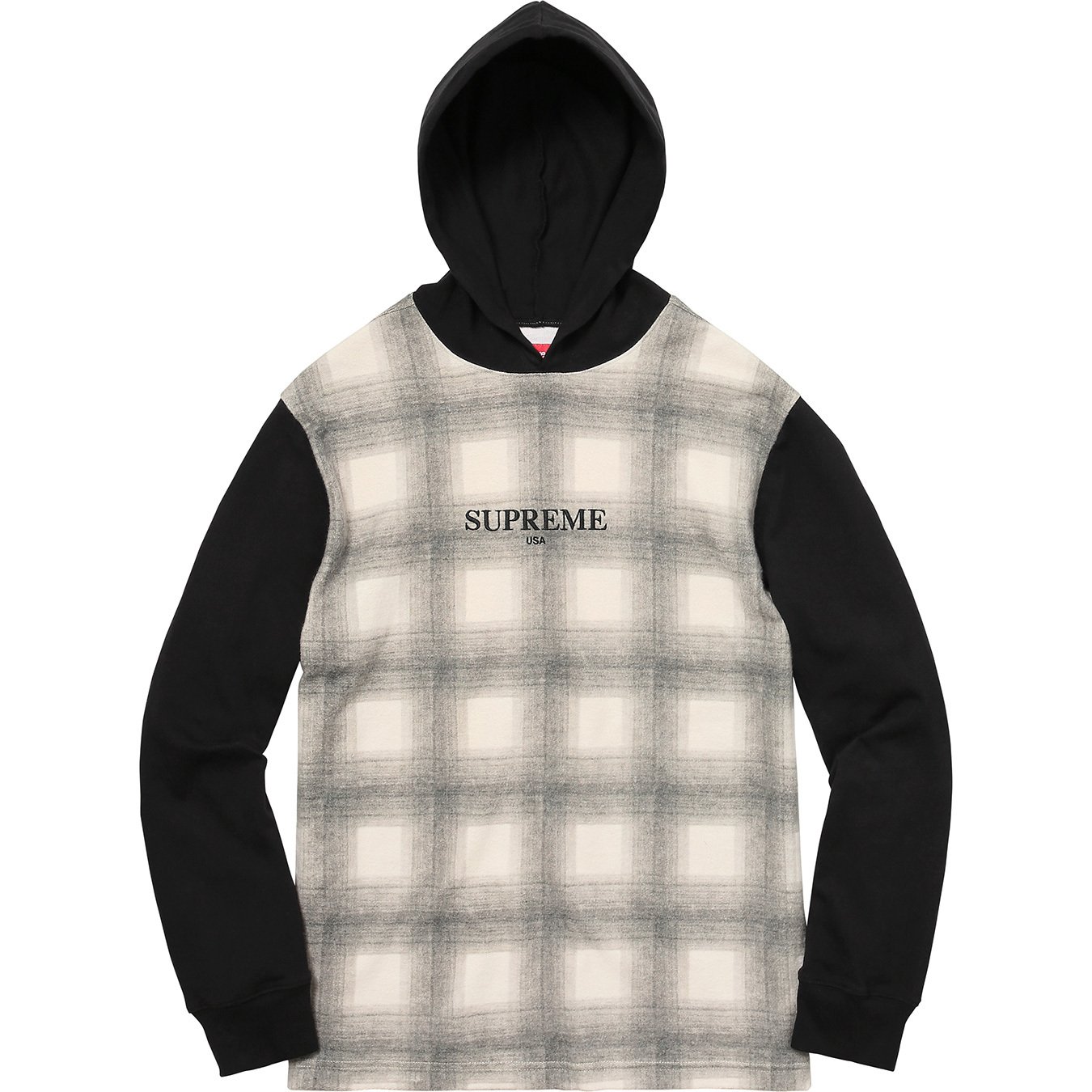 Shadow Plaid Hooded L S Top - fall winter 2017 - Supreme