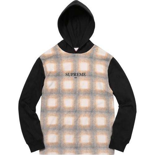 Details on Shadow Plaid Hooded L S Top None from fall winter 2017 (Price is $118)